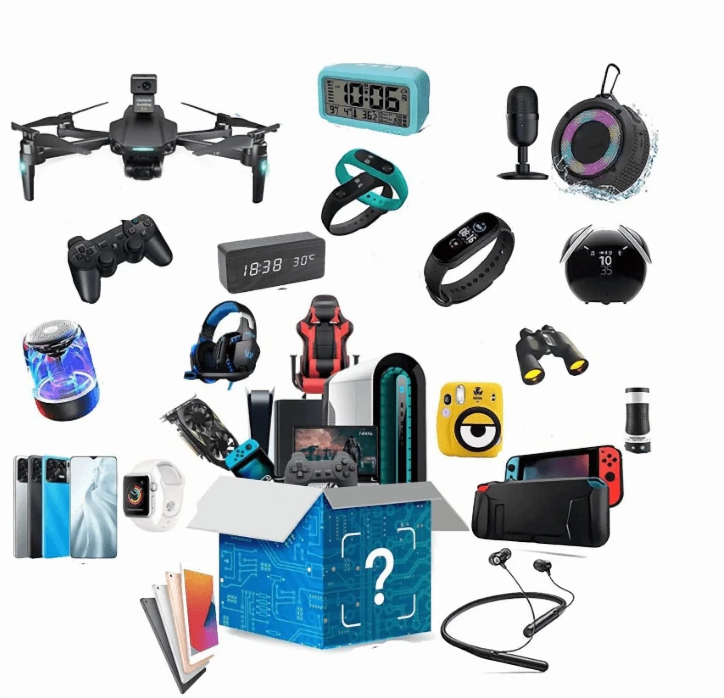 Ultimate Electronics Gift Set: 2-20 Piece Surprise Assortment - Includes Useful Gadgets & Home Appliances